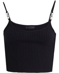 The Range - Harness Cropped Ribbed Cotton-blend Camisole - Lyst