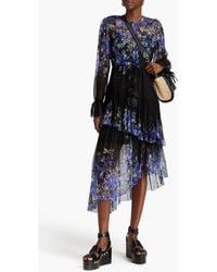 Zimmermann Tiered Floral-print Cotton Midi Wrap Dress in