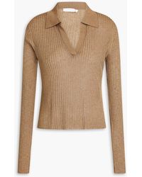 Jonathan Simkhai - Tammy Ribbed-knit Polo Sweater - Lyst