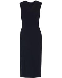 Theory - Wrap-Effect Ribbed Merino Wool-Blend Midi Dress - Lyst