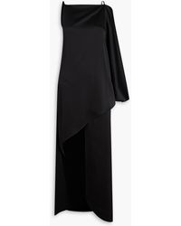 Courreges - Draped Satin Maxi Dress - Lyst