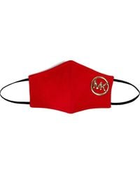 MICHAEL Michael Kors Logo-appliquéd Cotton-blend Twill Face Mask - Red