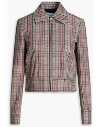 RED Valentino - Cropped Prince Of Wales Checked Tweed Jacket - Lyst