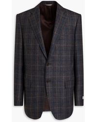 Canali - Blazer aus woll-tweed mit karomuster - Lyst