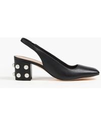 Stuart Weitzman - Slingback-pumps "juliette 60" aus leder mit verzierung - Lyst