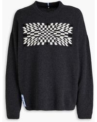 McQ - Oversized Intarsia Wool And Cashmere-blend Sweater - Lyst