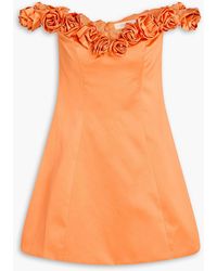 knee length dresses for ladies Fallon Appliqué Floral Mini Dress