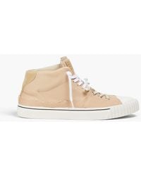Maison Margiela - Leather And Canvas High-top Sneakers - Lyst