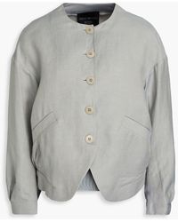 Emporio Armani - Linen-blend Jacquard Jacket - Lyst