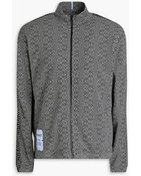 McQ - Jacke aus jacquard-strick mit reißverschluss und applikationen - Lyst