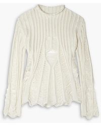 Dion Lee - Helix Distressed Cotton Sweater - Lyst