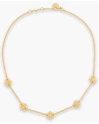 Maje - Gold-tone Crystal Necklace - Lyst