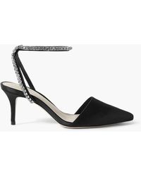 Porte & Paire - Pumps aus satin mit kristallverzierung - Lyst