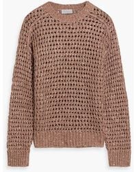 Brunello Cucinelli - Sequin-Embellished Open-Knit Sweater - Lyst