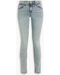 Rag & Bone - Cate Faded Mid-rise Skinny Jeans - Lyst