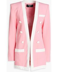 Balmain - Two-Tone Crepe Blazer - Lyst