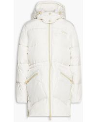 Ganni - Quilted Shell Hooded Coat - Lyst