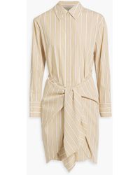 10 Crosby Derek Lam - Striped Cotton-poplin Shirt Dress - Lyst