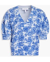 10 Crosby Derek Lam - Ray floral-print cotton-blend top - Lyst