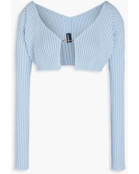 Jacquemus - Pralu Cropped Ribbed-Knit Top - Lyst