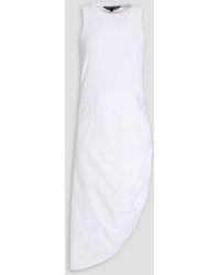 Veronica Beard - Ribbed jersey paneled cotton-blend poplin midi dress - Lyst