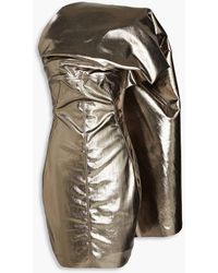 Rick Owens - One-shoulder Coated Denim Mini Dress - Lyst