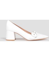 Gianvito Rossi - Emma Buckle-embellished Leather Pumps - Lyst