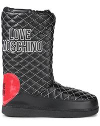 Love Moschino Femmes Women Chaussures Shoes Neige Chaussures Rouge Moonboot MADE IN ITALY 