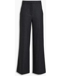 Veronica Beard - Tonelli Pinstriped Wool-blend Flannel Wide-leg Pants - Lyst