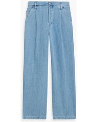 Dries Van Noten - Wide-Leg Pleated Denim Jeans - Lyst