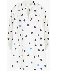 Chinti & Parker - Polka-dot Cotton-poplin Mini Dress - Lyst