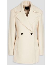 Theory - Double-breasted Wool-blend Coat - Lyst