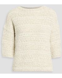 Max Mara - Arda Metallic Cotton-Blend Sweater - Lyst