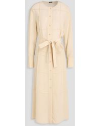 JOSEPH - Helene Belted Silk Crepe De Chine Midi Dress - Lyst