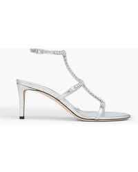 Giuseppe Zanotti - Starkon Crystal-Embellished Mirrored Sandals - Lyst