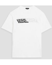 Versace - Logo-print Cotton-jersey T-shirt - Lyst