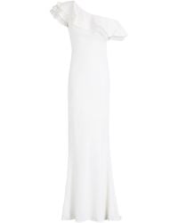 Rachel Zoe Ruffled Sequined Tulle Maxi Dress - White