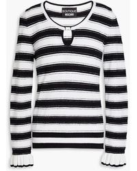 Boutique Moschino - Striped Cotton-blend Sweater - Lyst
