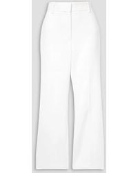 Nili Lotan - Corette Cropped Wool-gabardine Straight-leg Pants - Lyst