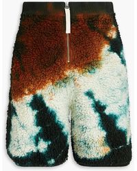 Jil Sander - Shorts aus baumwollfleece mit batikmuster - Lyst