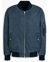 Rag & Bone - Manston Acid-Wash Twill Bomber Jacket - Lyst