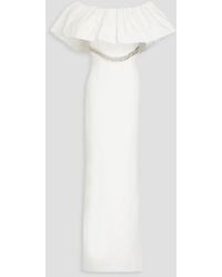 Rebecca Vallance - Alpine Off-the-shoulder Taffeta-paneled Crepe Bridal Gown - Lyst