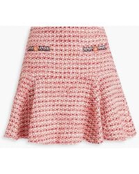 Maje - Metallic Cotton-blend Tweed Mini Skirt - Lyst