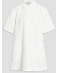 Jonathan Simkhai - Lucienne Cotton-blend Mini Shirt Dress - Lyst