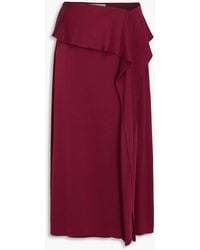 Jonathan Simkhai - Maria Draped Satin Midi Skirt - Lyst
