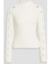 Jonathan Simkhai - Montrose Cutout Ribbed And Cable-Knit Turtleneck Sweater - Lyst