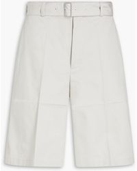 Jil Sander - Belted Cotton-twill Shorts - Lyst