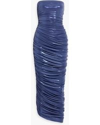 Norma Kamali - Diana Strapless Ruched Stretch-Lamé Gown - Lyst