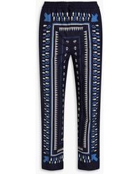 Etro - Printed Cotton Track Pants - Lyst