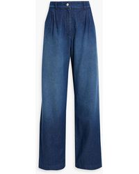 EB DENIM - Swan Pleated High-rise Wide-leg Jeans - Lyst